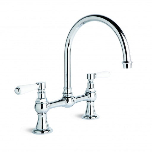 Winslow Kitchen Mixer with Swivel Spout, 140mm Fixed Centres (Lever) (Chrome)