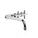 Yokato Wall Basin Set with 160mm Spout, Backplate and Installation Kit (Cross Handles) (Chrome) (Flow Control)