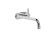 Yokato Wall Bath Set with 200mm Spout, Backplate and Installation Kit (Knurled Lever) (Chrome)