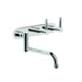 Yokato Wall Set with 235mm Swivel Spout (Knurled Levers) (Chrome)