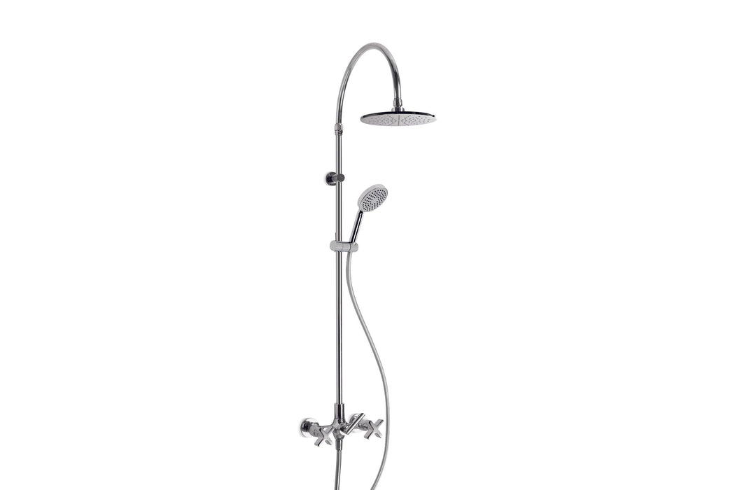 City Que Shower Diverter Set with 225mm rose and Single Function Handshower on Slider (Chrome)