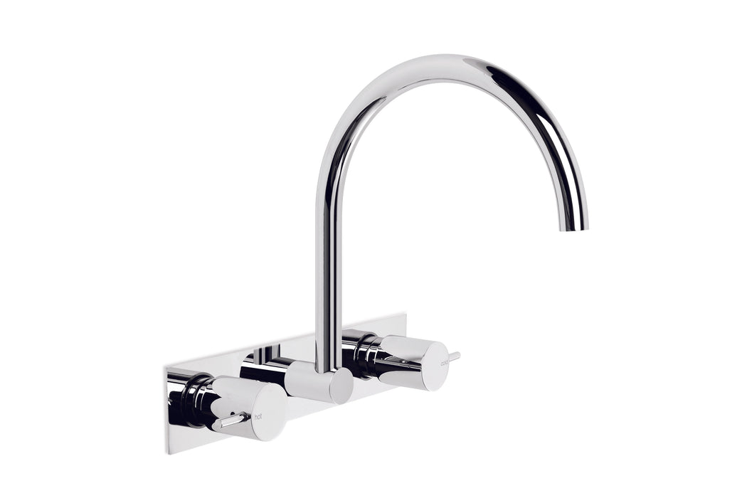 City Stik Wall Set with Centre 200mm Swivel Spout, Backplate and Installation Kit (Chrome)