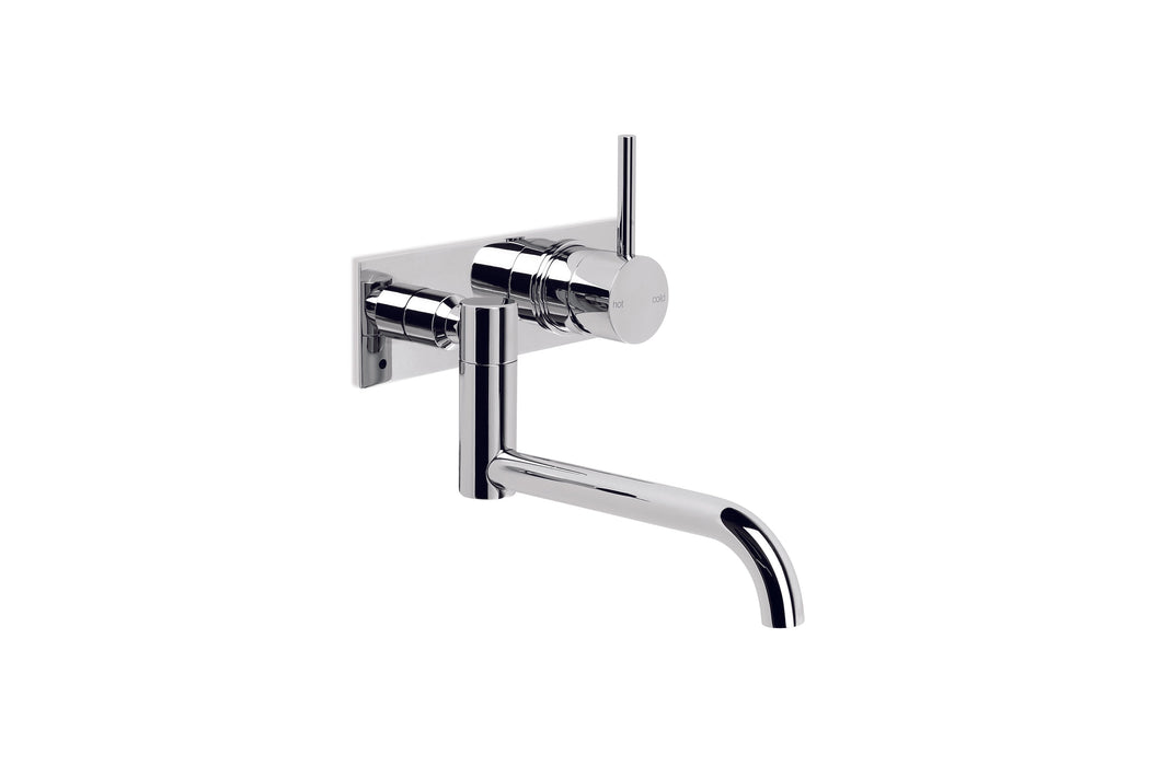 City Stik Wall Set with 210mm Swivel Spout, Mixer and Backplate (Chrome)