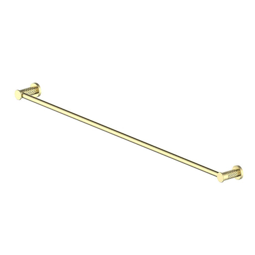 Textura Single Towel Rail in Brushed Brass