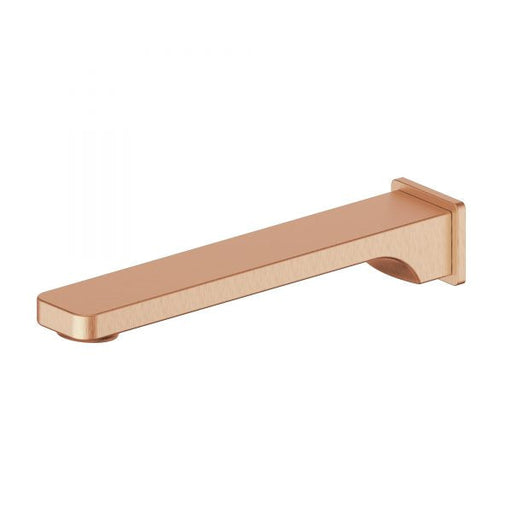 Swept Bath Spout 190mm in Brushed Copper