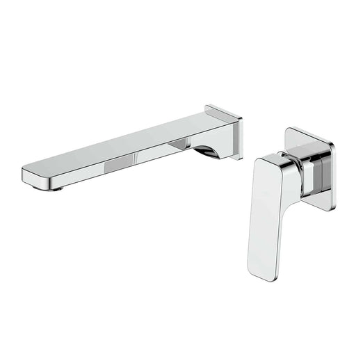 Swept Wall Basin Mixer Set in Chrome