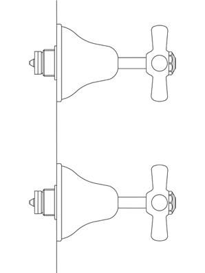 Cascade Top Assembly Wall Pair, Lever Diagram
