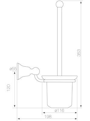 Cascade Toilet Brush Holder Diagram