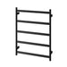 Phoenix | Five Flat Bar Heated Towel Ladder in Matte Black