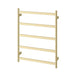 Phoenix | Five Flat Bar Heated Towel Ladder in Brushed Gold