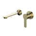Astro II Wall Basin Mixer Set in Brushed Brass