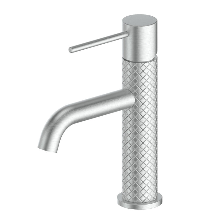 Textura Basin Mixer in Brushed Stainless
