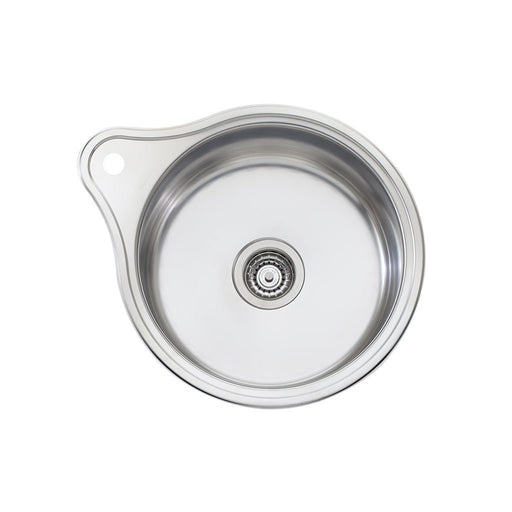 Oliveri Solitaire Round Bowl Topmount Sink with Tap Landing LR515 1TH