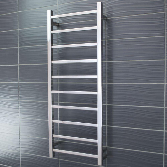 Radiant Heated Towel Rail Square 430x1100 (Chrome)