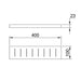 Eneo Shelf with Drain Slots 400mm (Line Drawing)