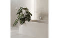 Matte White Nuage Wall MIxer Set with a Bath Tub